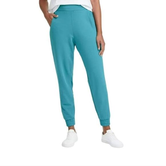 [B4] All in Motion Women's Mid Rise Jogger Pants, Teal Green Size 4X - Picture 1 of 5